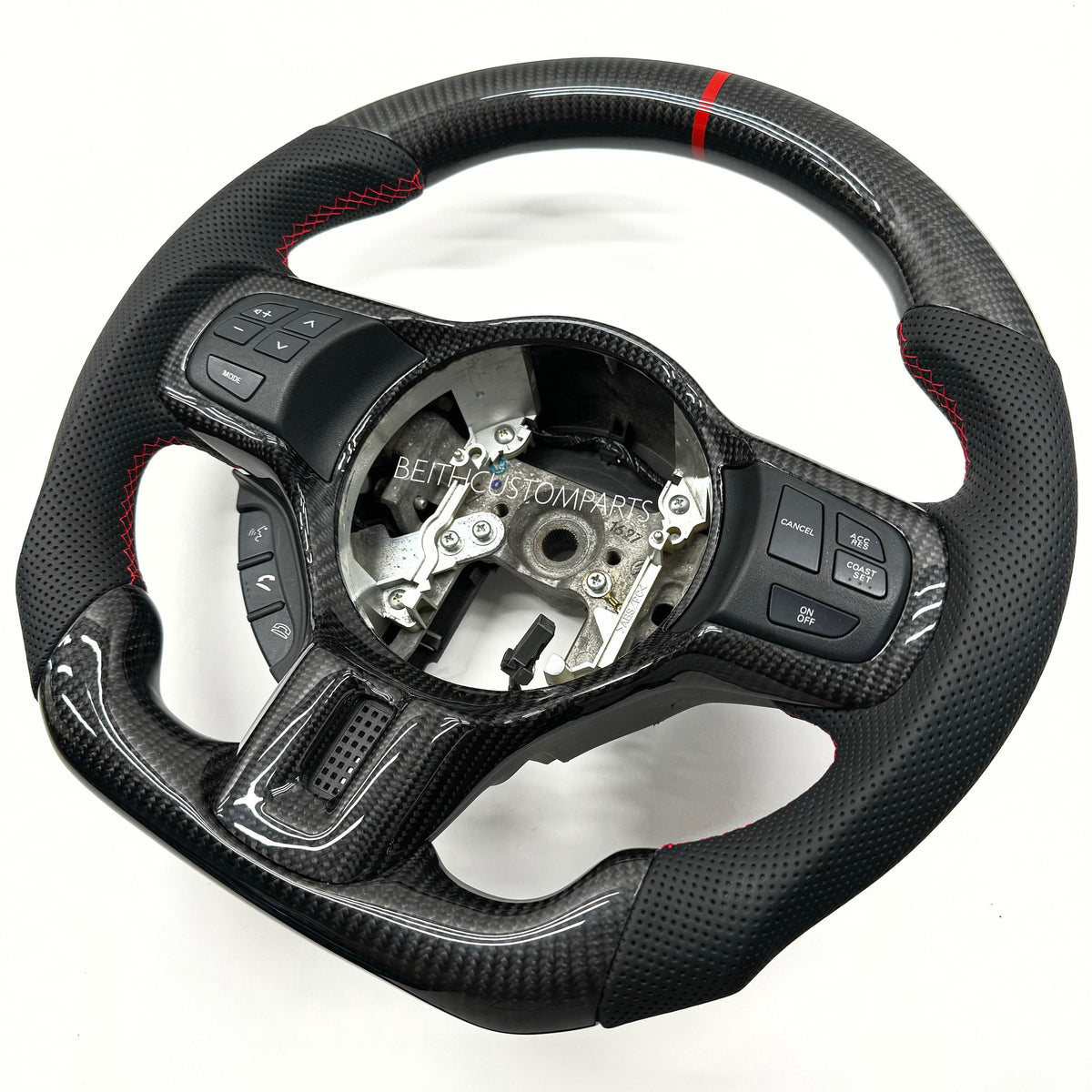 2008-2015 Mitsubishi Lancer Evo – Carbon – Red Stitch