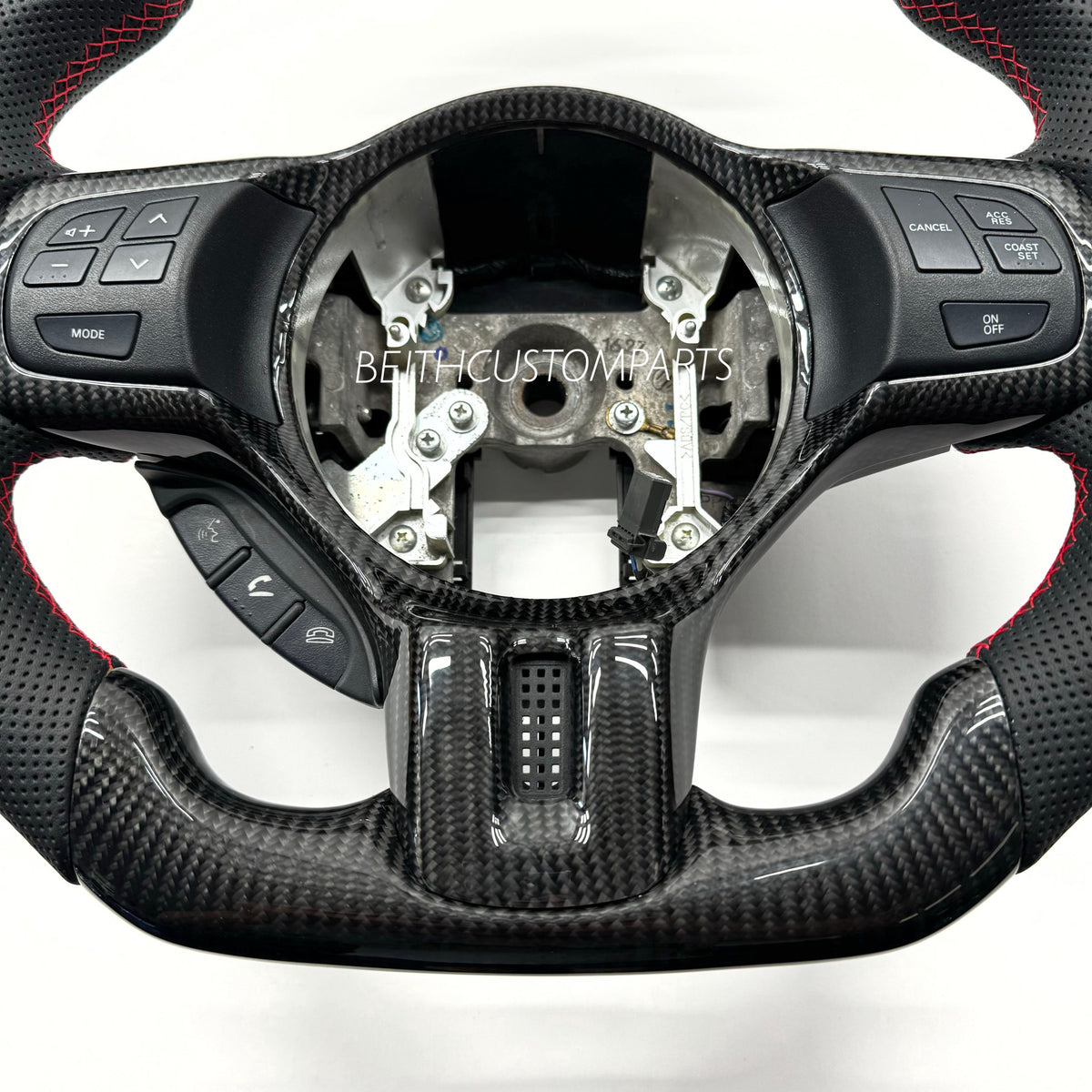 2008-2015 Mitsubishi Lancer Evo – Carbon – Red Stitch