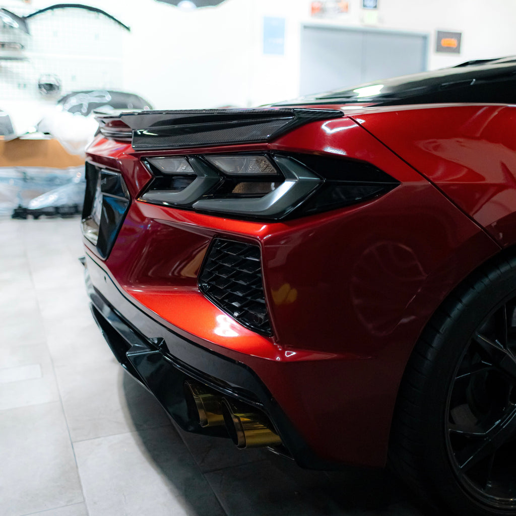 2020-2026 RGB Corvette C8 Euro Smoke Style LED Taillights Amber Sequential Pair