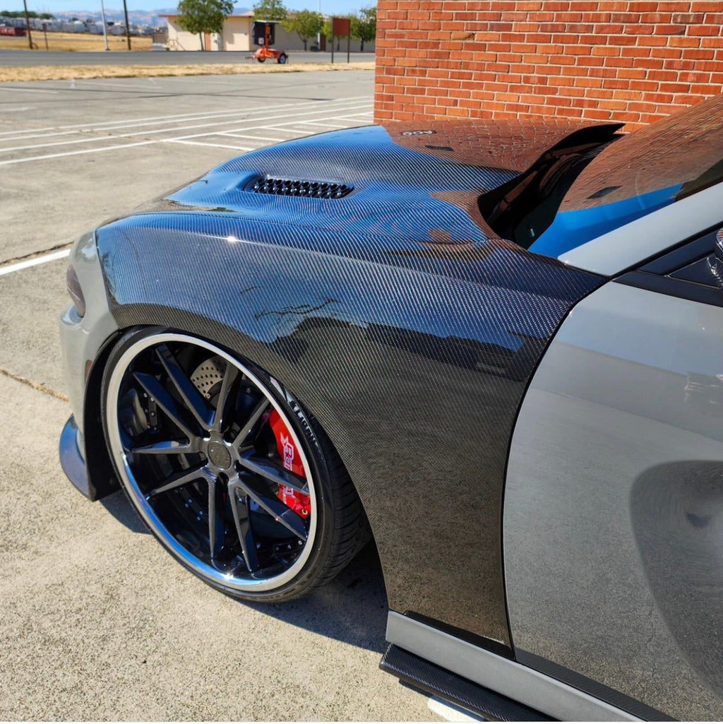 15-23 dodge charger carbon fiber fenders (slim body)