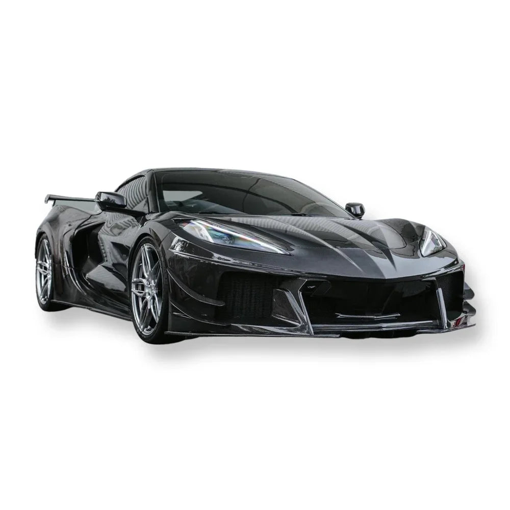 2020–2024 Corvette C8 Deluxe Wide Track Package – Full Carbon Fiber Kit (Bumper to Bumper)