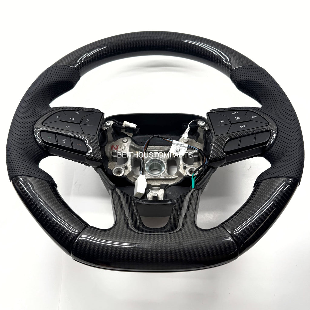 2014+ Jeep SRT / 2015+ Hellcat – Carbon – Black Stitching