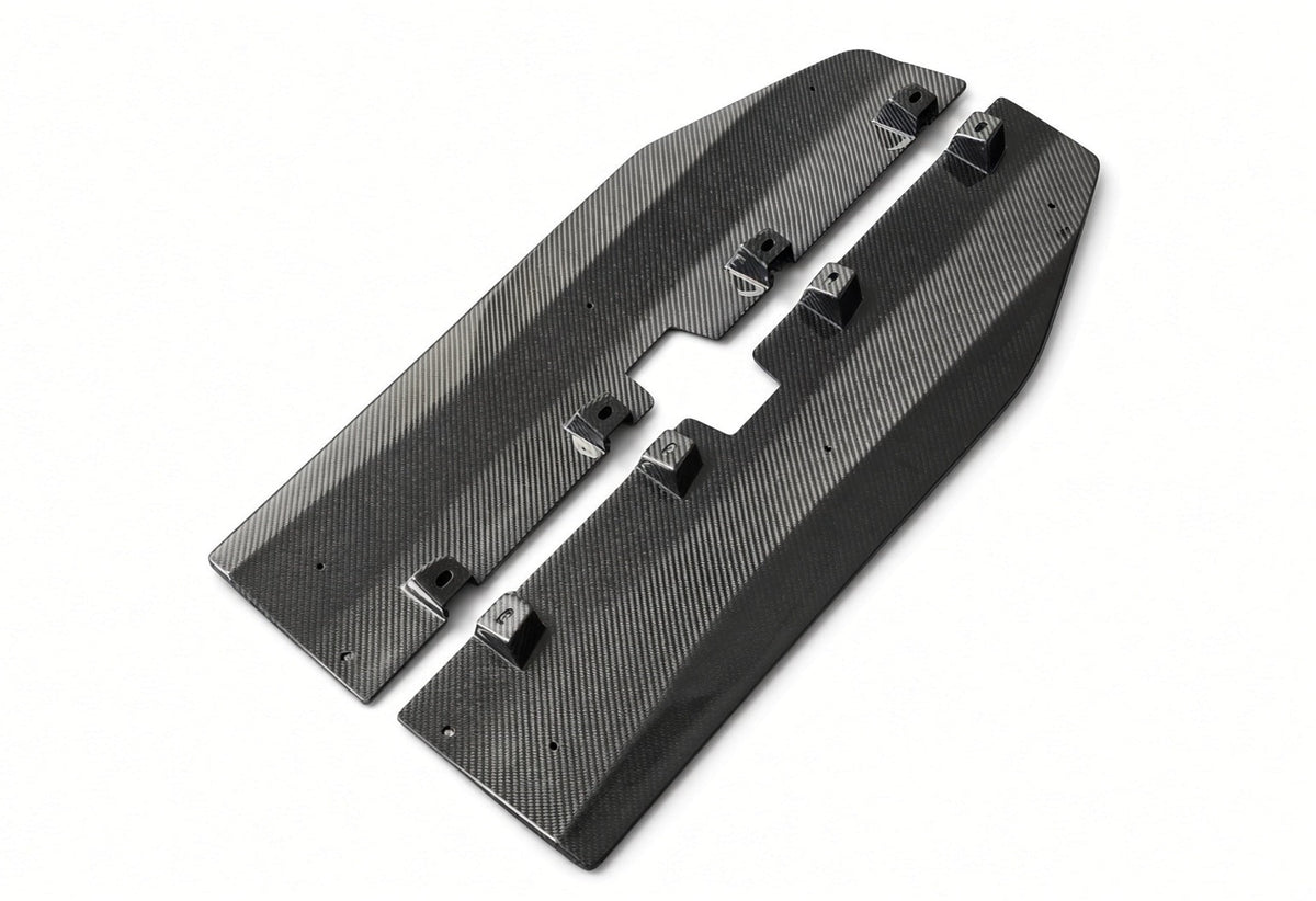 2015-2023 S550 Mustang Carbon Fiber LG673 Side Skirt Splitters - Exclusive