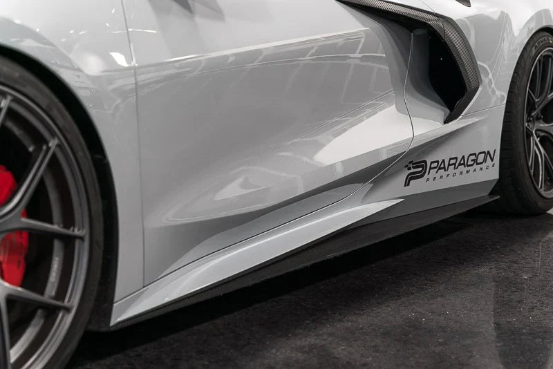 Corvette C8 Stingray Verus Engineering Carbon Polyweave Side Splitter Kit