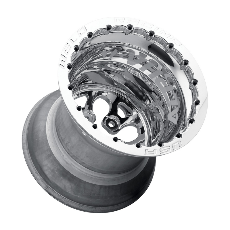 Weld Alpha-1 15x10 / 5x4.75 / 4 BS / 3.18 HB - Polished Center - Polished Shell - DBL MT Wheel