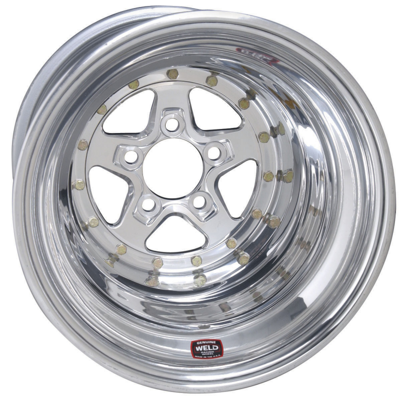 Weld Alumastar 15x10 / 5x4.75 / 3 BS / 3.18 HB - Polished Center - Polished Shell - Non-BL Wheel
