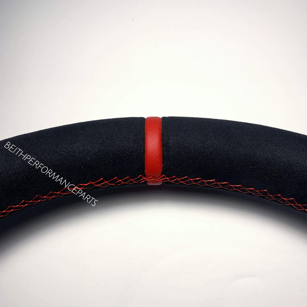 2011-2014 Ford Mustang – Black Alcantara – Red Stitching