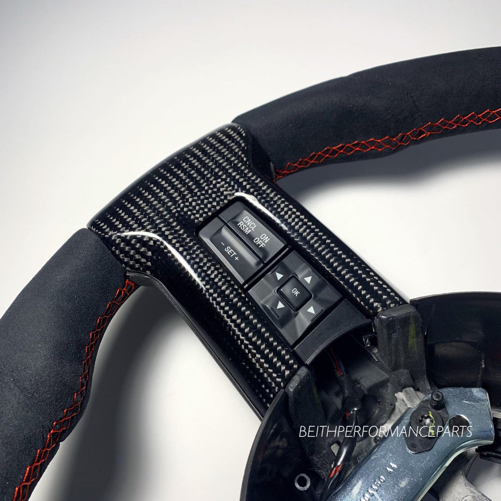 2011-2014 Ford Mustang – Black Alcantara – Red Stitching