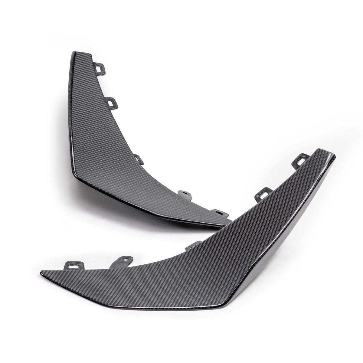 2023–2027 Corvette C8 Z06 / E-Ray Type Z07 Dry Gloss Carbon Fiber Front Canards