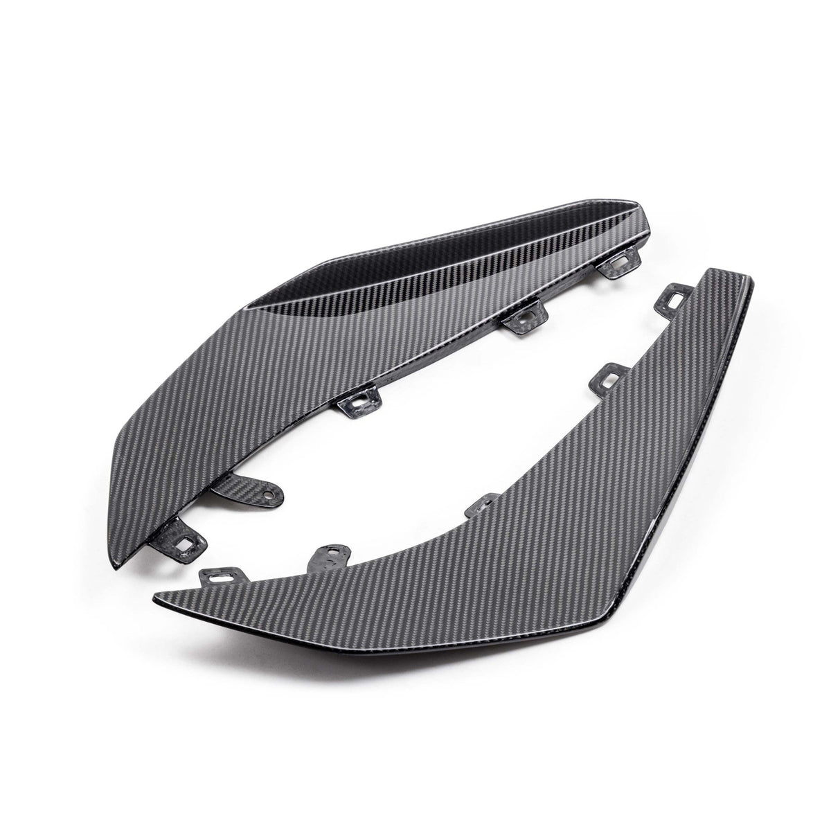 2023–2027 Corvette C8 Z06 / E-Ray Type Z07 Dry Gloss Carbon Fiber Front Canards