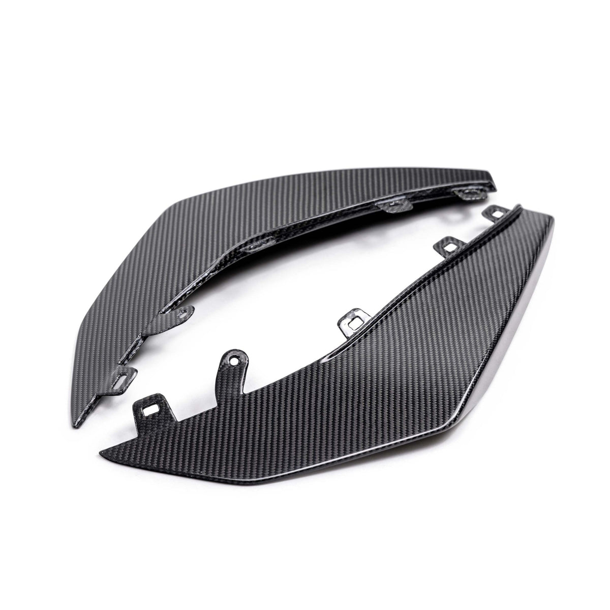 2023–2027 Corvette C8 Z06 / E-Ray Type Z07 Dry Gloss Carbon Fiber Front Canards