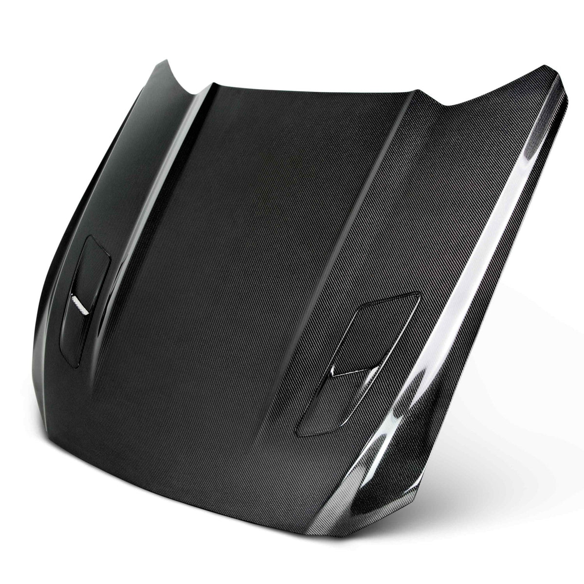 2015–2017 Ford Mustang Type-OE (GT Style w/ Hood Vents) Double-Sided Carbon Fiber Hood