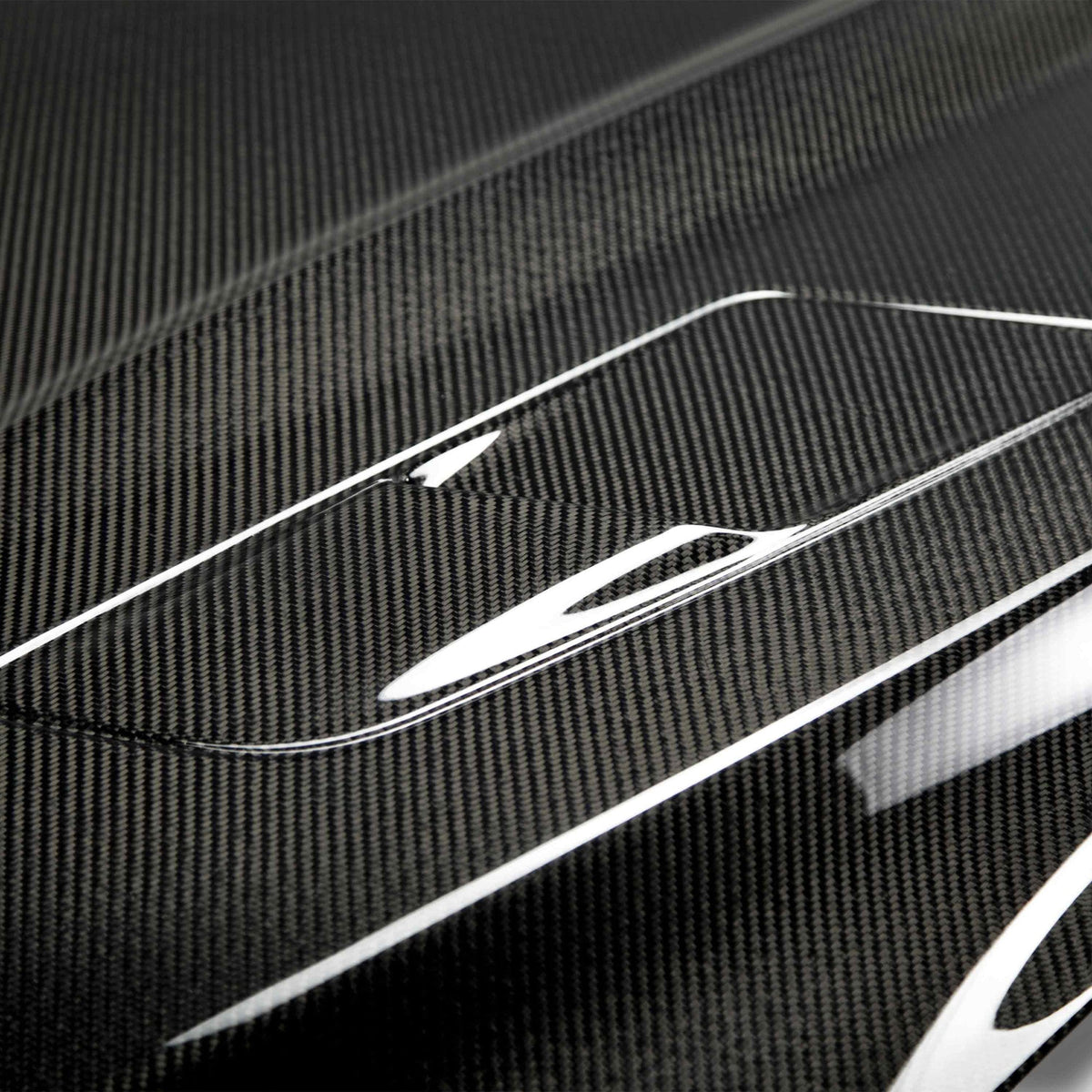 2015–2017 Ford Mustang Type-OE (GT Style w/ Hood Vents) Double-Sided Carbon Fiber Hood
