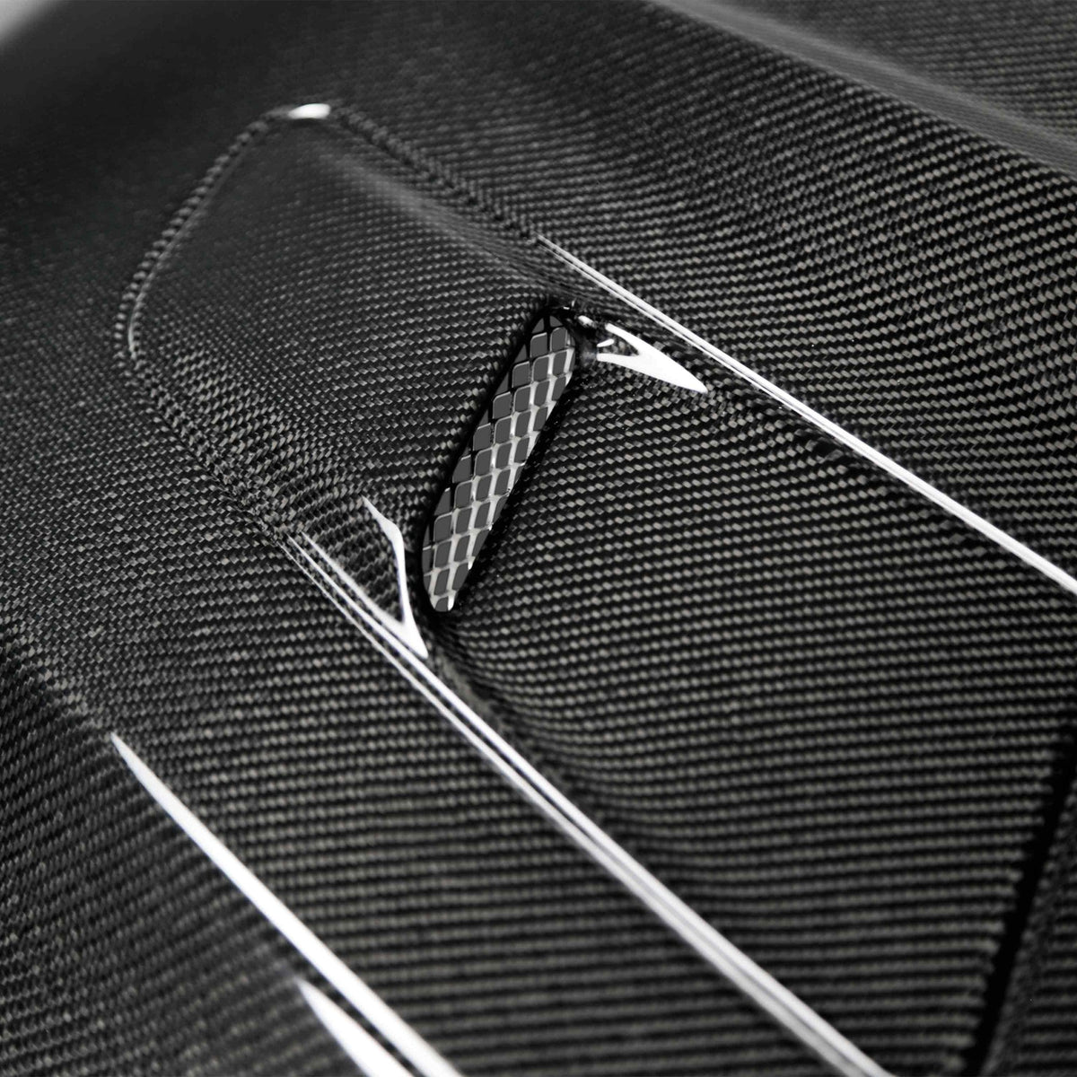 2015–2017 Ford Mustang Type-OE (GT Style w/ Hood Vents) Double-Sided Carbon Fiber Hood