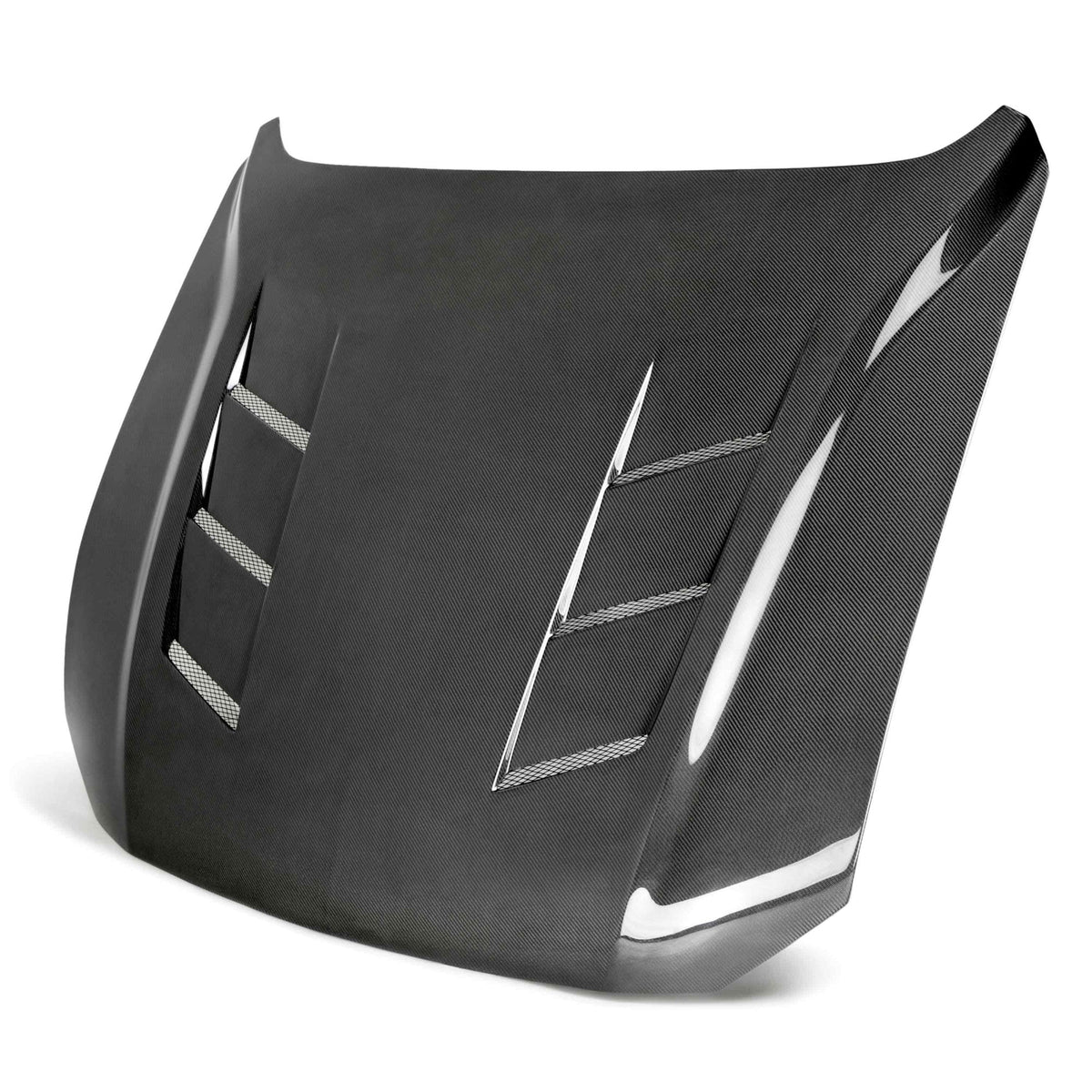 2018–2023 Ford Mustang Type-SA Heat Extractor Double-Sided Carbon Fiber Hood