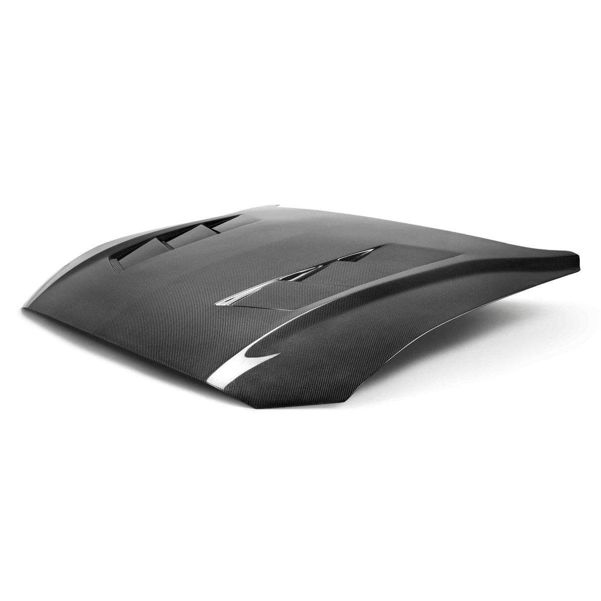 2018–2023 Ford Mustang Type-SA Heat Extractor Double-Sided Carbon Fiber Hood