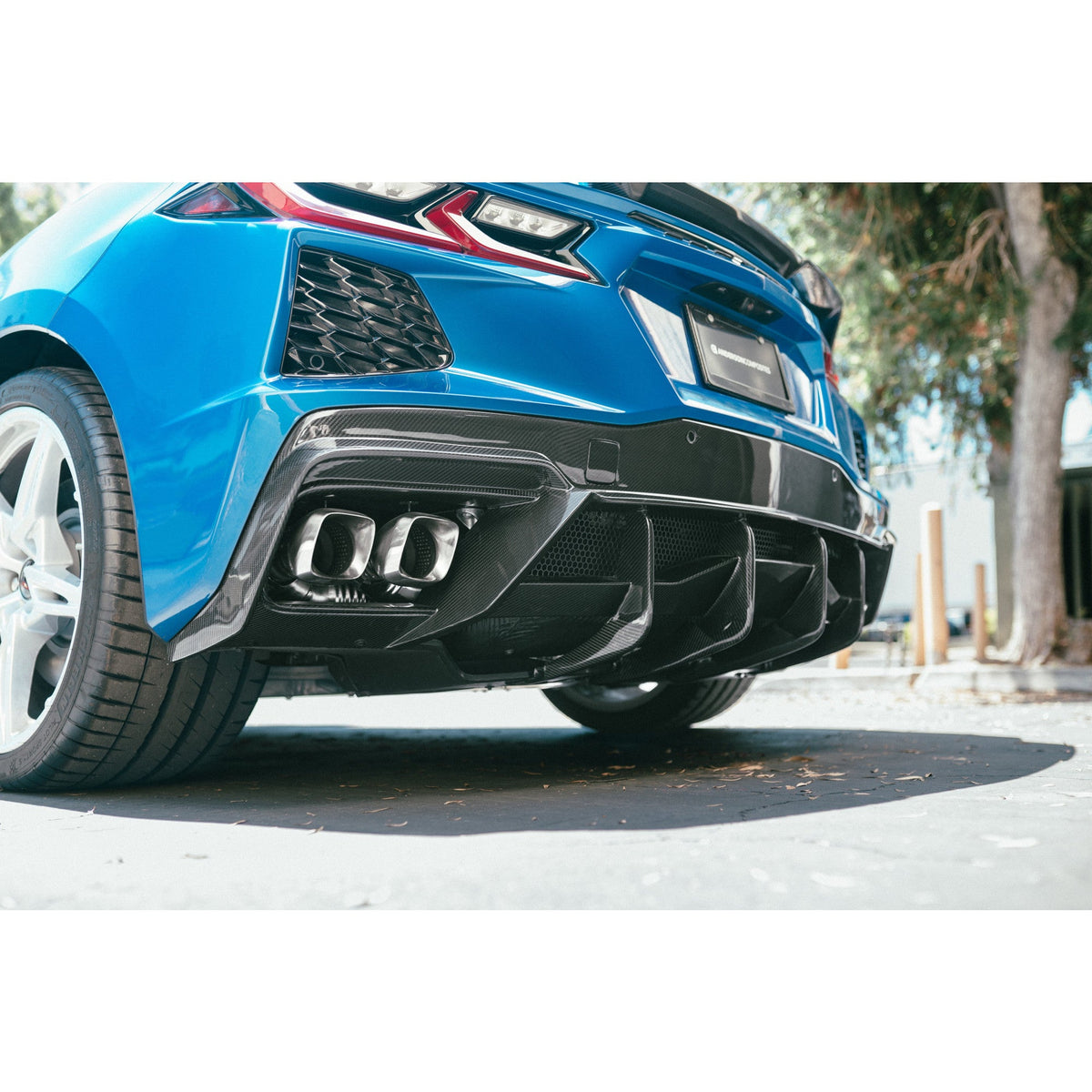 Carbon fiber rear diffuser for 2020-2025 Chevrolet C8