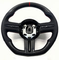 2005-2009 Ford Mustang GT500 Carbon Fiber Steering Wheel - Red Stitch image 0