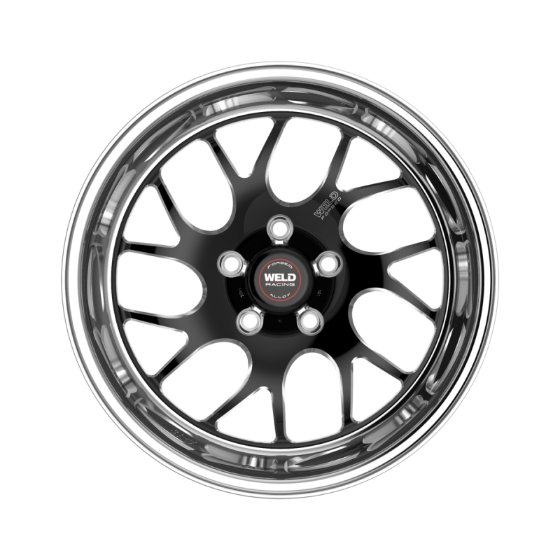 Weld S78 17x10.5 / 5x114.3 / 8 BS / 3.18 HB - Black Center - Polished Shell - Non-BL Wheel