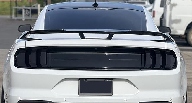 Track Pack Style Rear Spoiler; Gloss Black