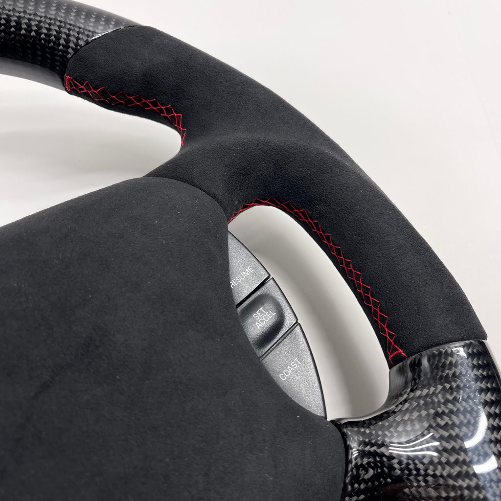 1994-2004 Ford Mustang Carbon Fiber Steering Wheel - Full Alcantara image 3