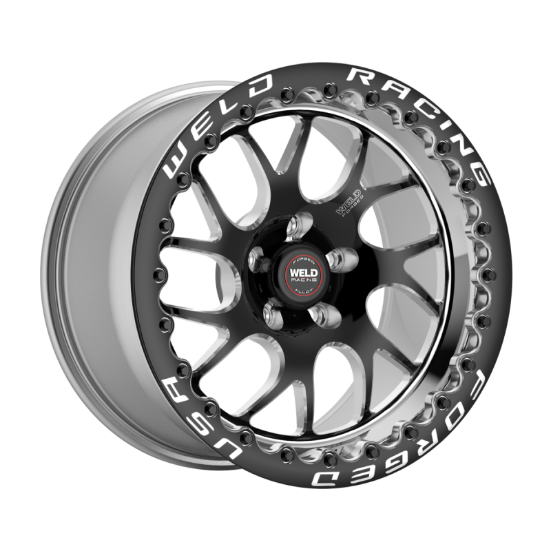 Weld S78 Beadlock 15x10/5x120.65/7.5 BS/3.18 HB-Black Center-Polished Shell-Black SBL MT Wheel