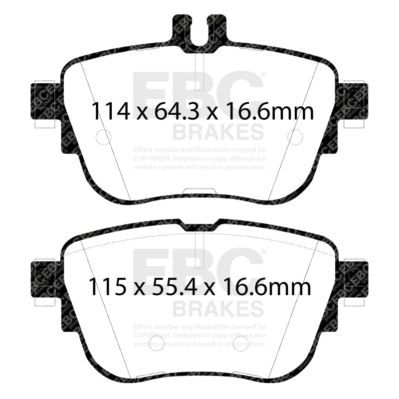 EBC 2017+ Mercedes-Benz E300 (W213) Greenstuff Rear Brake Pads