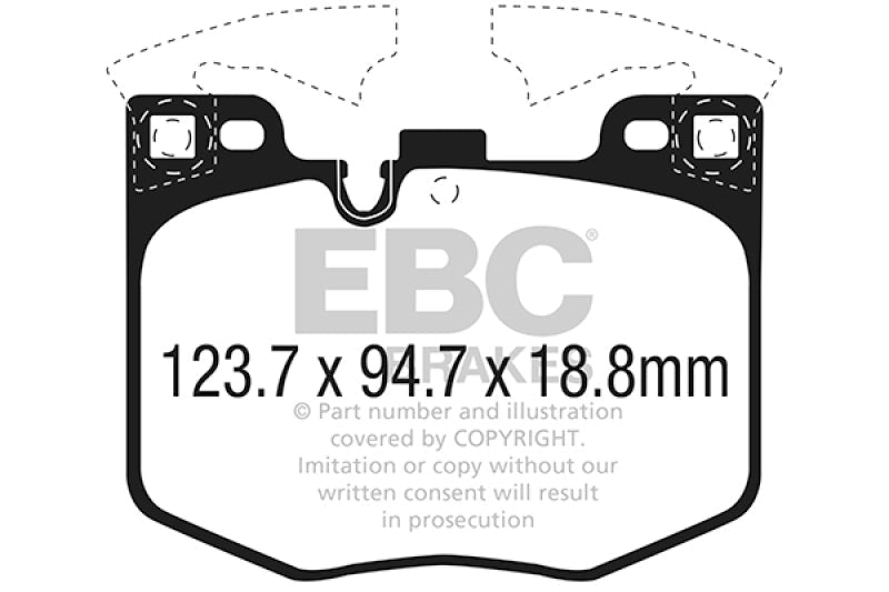 EBC 2017+ BMW 530 2.0L Turbo (G30) Greenstuff Front Brake Pads