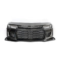 2010-2015 Chevy Camaro Black Panther 1PC Full Gloss Carbon Fiber Track Package Front Bumper Conversion image 0