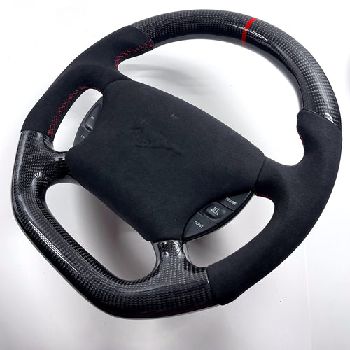 1994-2004 Ford Mustang Carbon Fiber Steering Wheel - Full Alcantara image 0