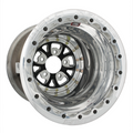 Weld V-Series 15x10/5x4.5/3 BS/3.18 HB - Black Center - Polished Shell - Polished SBL MT Wheel