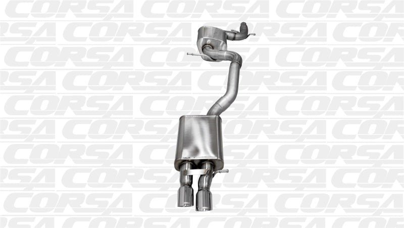 Corsa 06-10 Volkswagen GLI Mk5 Black Touring 3.0in Cat-Back Single Rear Exitn Black Pro-Series
