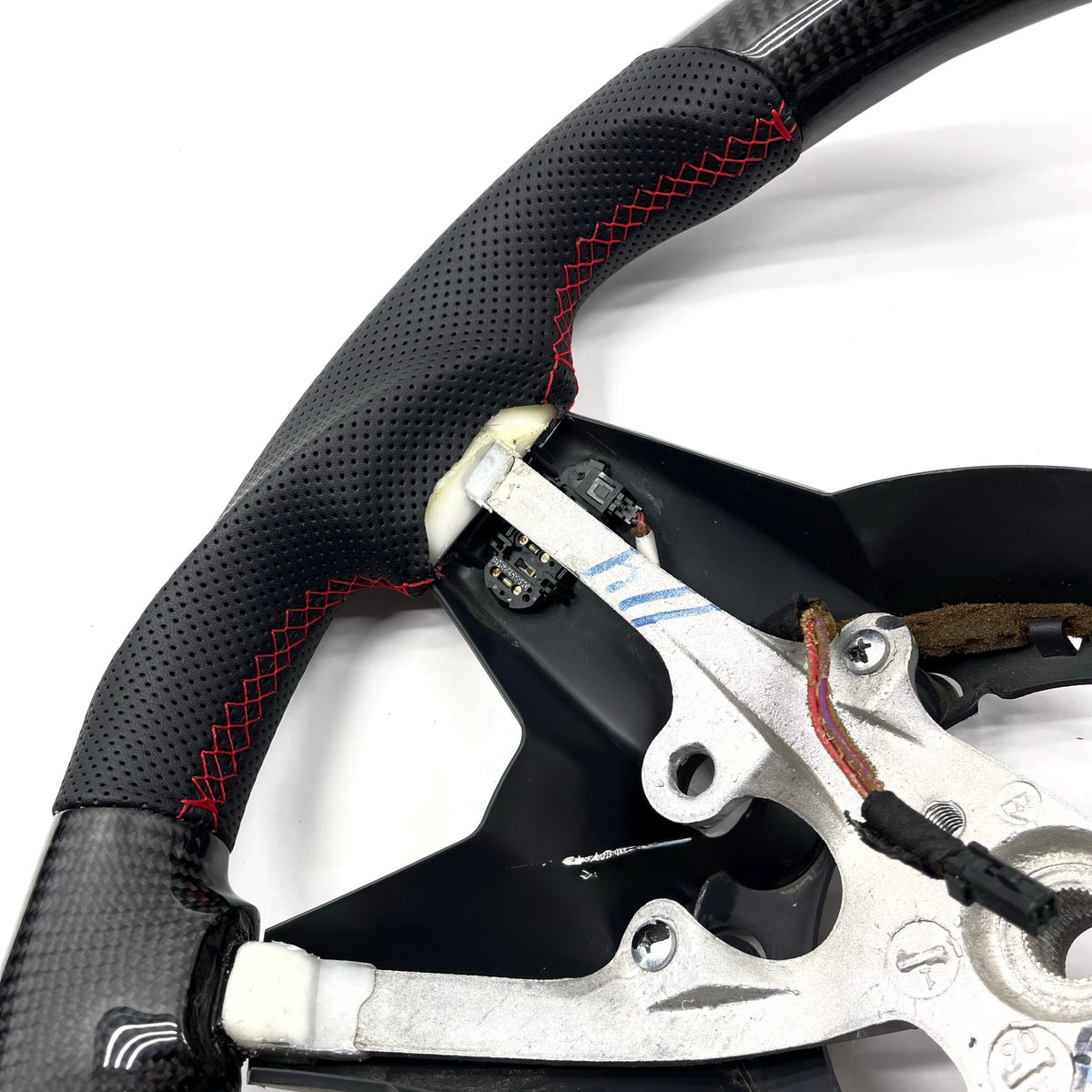 2006-2007 Jeep Grand Cherokee SRT8 Carbon Fiber Steering Wheel - Red Stitching image 3