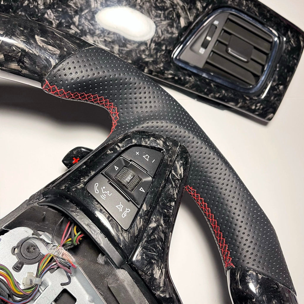 2014-2017 Chevrolet SS Sedan Carbon Fiber Steering Wheel + Interior Set - 8pc image 6