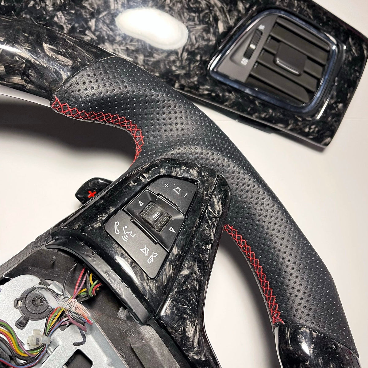 2014-2017 Chevrolet SS Sedan Carbon Fiber Steering Wheel + Interior Set - 8pc image 6