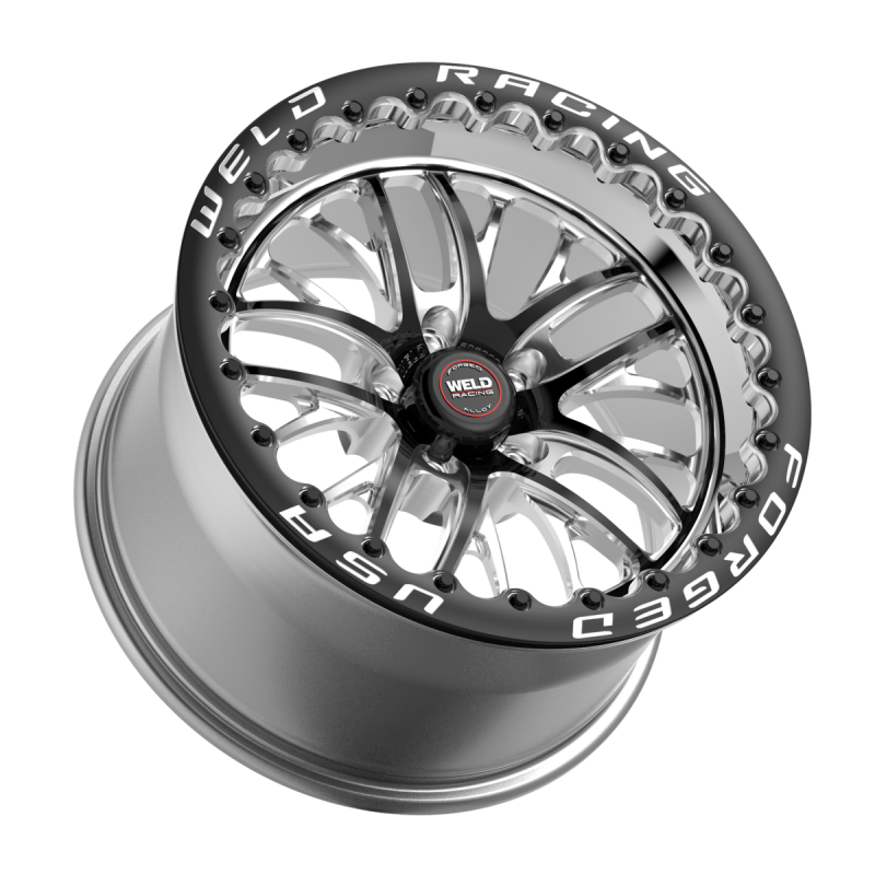 Weld S82 Beadlock 17x10/5x115/5.2 BS/3.18 HB - Black Center - Polished Shell - Black SBL Wheel