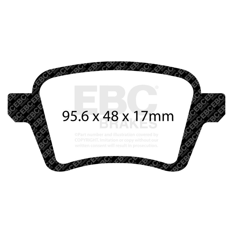 EBC 13+ Fiat 500L 1.4 Turbo Yellowstuff Rear Brake Pads