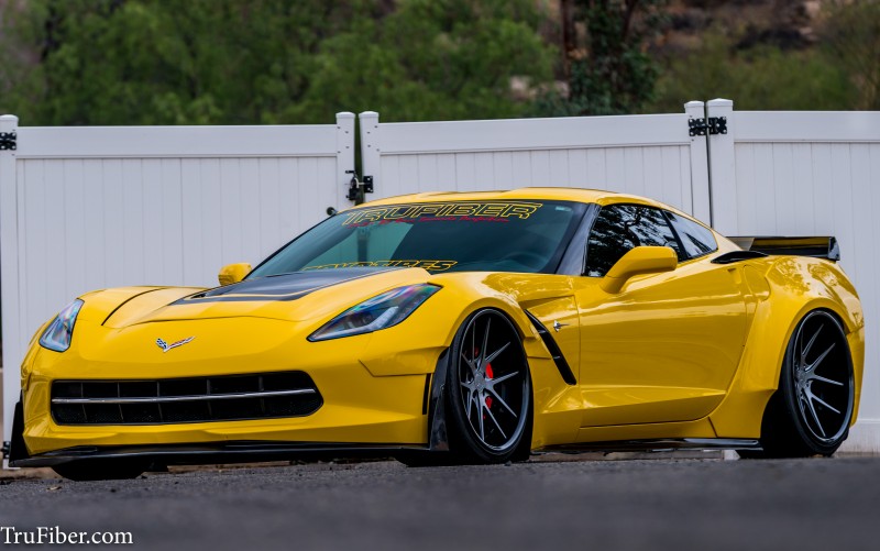 C7 Corvette Carbon Fiber / Fiberglass LG282-S Wide Body Rear Fender Flares  - EXCLUSIVE