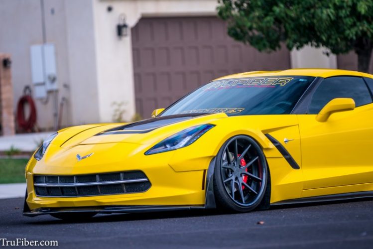 C7 Corvette Carbon Fiber / Fiberglass LG282-T Wide Body Front Fender Flares - EXCLUSIVE