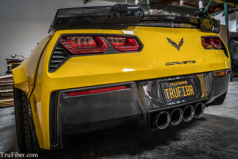 C7 Corvette Carbon Fiber LG184-AC Rear Diffuser V1