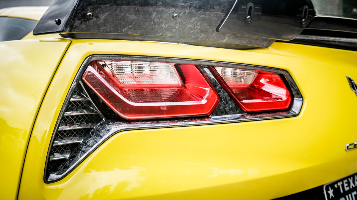 C7 Corvette Forged Carbon Fiber LG207 Tail Light Bezels - EXCLUSIVE
