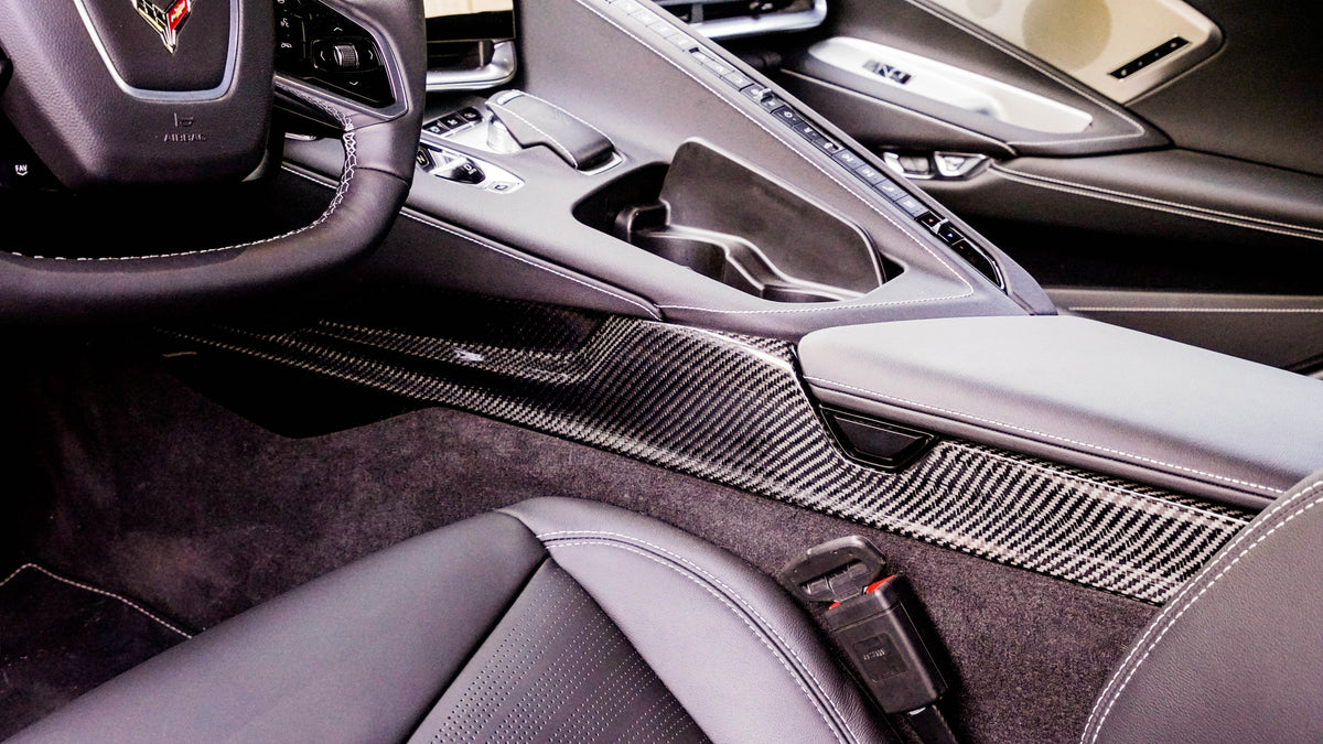 C8 Corvette Carbon Fiber LG566 Center Console Lower Side Panels - EXCLUSIVE