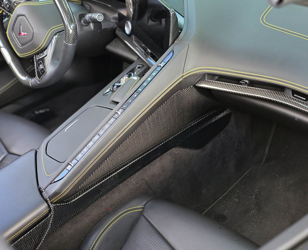 C8 Corvette Carbon Fiber LG606 Center Console Upper Side Panels - EXCLUSIVE
