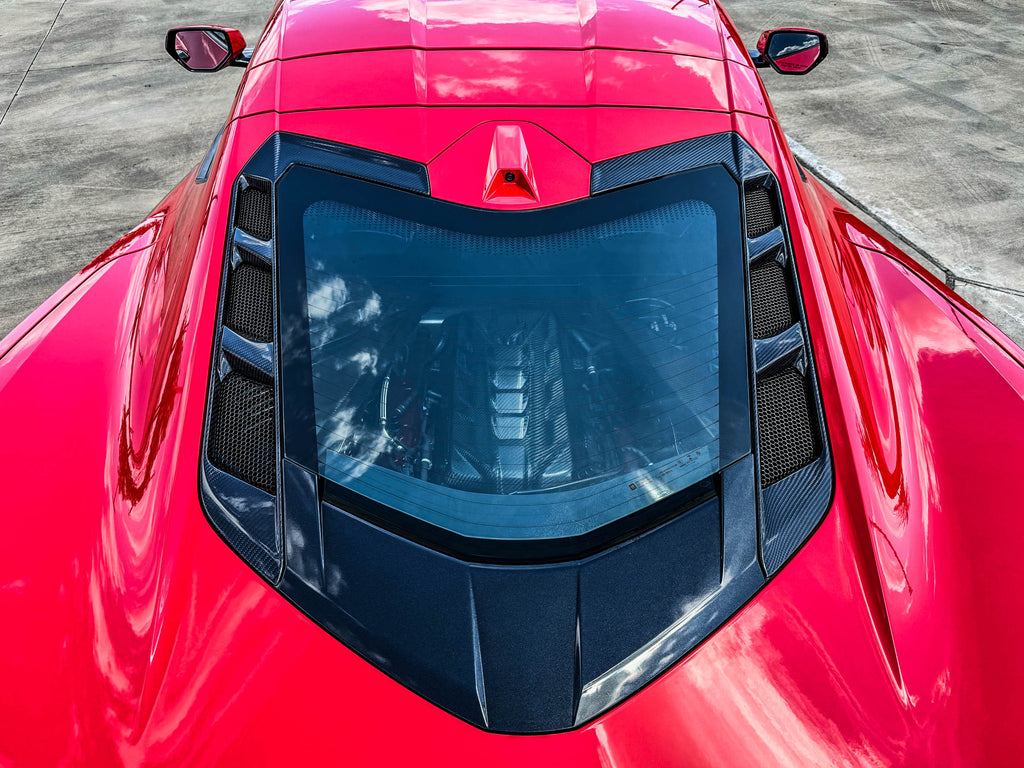 C8 Corvette Forged Carbon Fiber LG614 Rear Hatch Vents - EXCLUSIVE