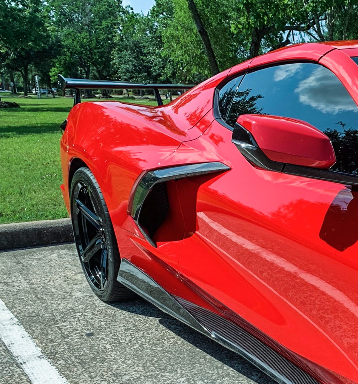 C8 Corvette Carbon Fiber LG642 Boomerang 4 Piece Set - EXCLUSIVE