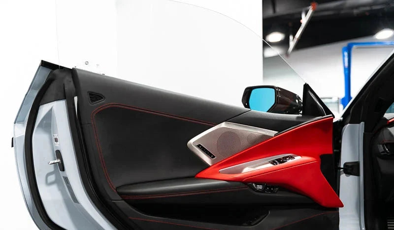 C8 Corvette Carbon Fiber Door Speaker Covers – Black