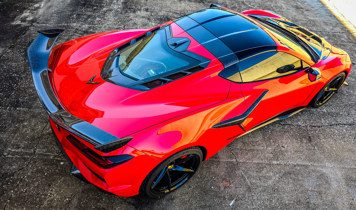 C8 Corvette Forged Carbon Fiber LG657 Rear Roof Panel Extension - EXCLUSIVE