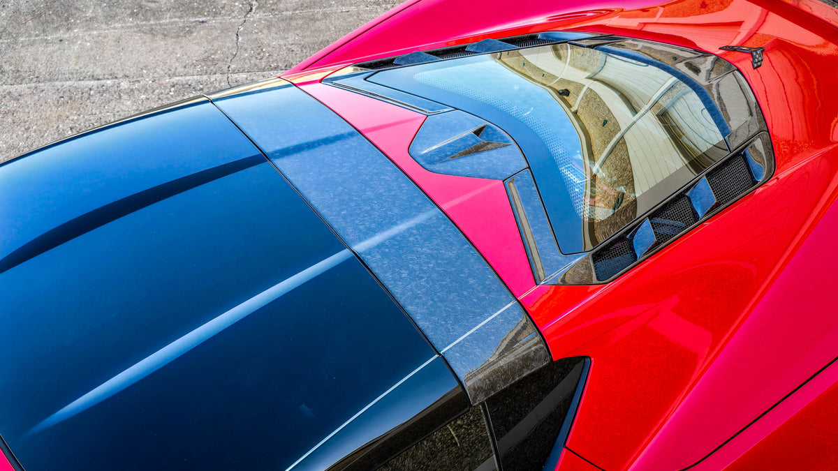 C8 Corvette Forged Carbon Fiber LG657 Rear Roof Panel Extension - EXCLUSIVE