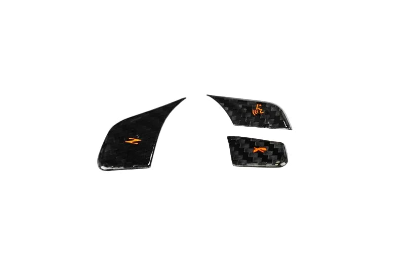 2020–2023 C8 Corvette Carbon Fiber Steering Wheel Button Covers – 1LT Non-Heated