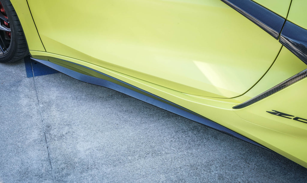 C8 Corvette Z06 Carbon Fiber XR18 Side Skirts - EXCLUSIVE